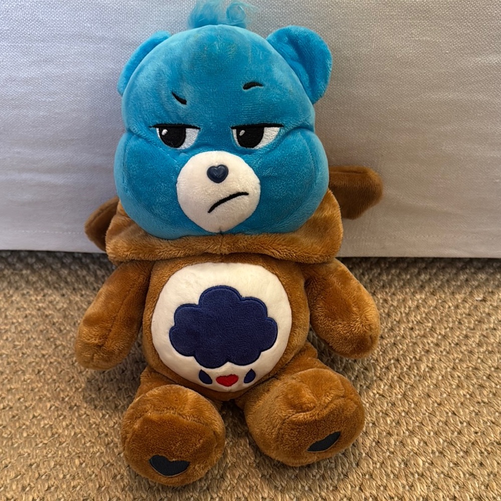 Care Bears Unlock The Magic Blue Grumpy Bear Plush Toy In Puppy Dog Suit 13" - Picture 2 of 6